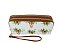 Native American Tribal Aztec Printed Canvas Double Zip Around Wallet Wristlet