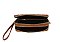 Native American Tribal Aztec Printed Canvas Double Zip Around Wallet Wristlet