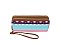 Native American Tribal Aztec Printed Canvas Double Zip Around Wallet Wristlet
