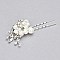 FASHIONABLE BRIDAL RHINESTONE AND PEARL HAIR STICK SLW1002