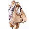 Drawstring Tasseled Summer Color Hobo