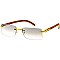 Pack of 12 Stylish Retro Rectangular Gradient Lens Sunglasses