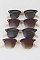 Pack of 12 Multicolor Studded Gradient Fashion Sunglasses