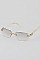 PACK OF 12 Rhinestones Rimless Unique Leg Sunglasses