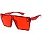 Pack of 12 Transparent Pop Color Shield Sunglasses