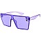 Pack of 12 Transparent Pop Color Shield Sunglasses