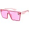 Pack of 12 Transparent Pop Color Shield Sunglasses