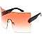 Pack of 12 Oversized Rimless Gradient Shield Sunglasses