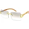 Pack of 12 RIMLESS SQUARE UNISEX SUNGLASSES SET