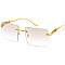 Pack of 12 Basic Rimless Square Sunglasses