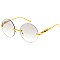 Pack of 12 Gradient Rimless Round Sunglasses