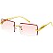 Pack of 12 Leopard Temple Iconic Rimless Sunglasses Set