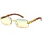 Pack of 12 Metal-Plastic Temples Rimless Sunglasses Set