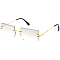 Pack of 12 Rimless Light Tint Classic Square Sunglasses