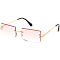 Pack of 12 Rimless Light Tint Classic Square Sunglasses