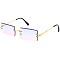 Pack of 12 Rimless Light Tint Classic Square Sunglasses