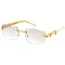 Pack of 12 LIGHT TINT RIMLESS SKINNY SUNGLASSES SET