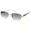 Pack of 12 LIGHT TINT RIMLESS SKINNY SUNGLASSES SET