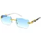 Pack of 12 LIGHT TINT RIMLESS SKINNY SUNGLASSES SET