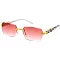 Pack of 12 LIGHT TINT RIMLESS SKINNY SUNGLASSES SET