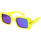 Pack of 12 MIRROR TINT SQUARE RETRO SUNGLASSES