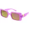 Pack of 12 MIRROR TINT SQUARE RETRO SUNGLASSES