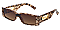 Pack of 12 Rectangle Frame Metal CHEETA Box Sunglasses Set