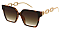 Pack of 12 Trendy Metal Chain Fashion Sunglasses - Contoured FRAME