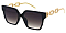 Pack of 12 Trendy Metal Chain Fashion Sunglasses - Contoured FRAME
