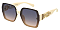 Pack of 12 Bolted Square Striped Chain Temple Sunglasses