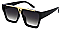Pack of 12 GOLD Top Bar Dramatic Cat-Eye Sunglasses