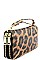 Leopard Print Patent dual around zipper Wallet