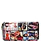 W4099MO-LP Magazine Cover Double Zipper Patent Wristlet Wallet