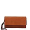 CHIC FAUX LEATHER PHONE ORGANIZER FASHION SLING WALLET WITH WRISTLET JYWDX-0006