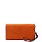 CHIC FAUX LEATHER PHONE ORGANIZER FASHION SLING WALLET WITH WRISTLET JYWDX-0006