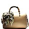 WE0013-LP Scarf Accent Bamboo Handle Satchel