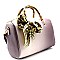 WE0013-LP Scarf Accent Bamboo Handle Satchel