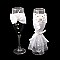 WEDDING HIS & HERS CHAMPAGNE GLASS CANDLE HOLDERS SLWED839