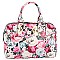 Glossy Flower Print 2-in-1 Boston Satchel Bag