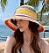 Multi Color Foldable Beach Straw Sun Hat