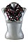 Pack of (12 Pieces) Assorted Color Trendy Polka Dot Infinity Scarves FM-WISF109