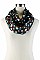 Pack of (12 Pieces) Assorted Color Trendy Polka Dot Infinity Scarves FM-WISF109
