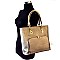 Multi Pocket 2 in 1 Chain Tote with Clutch - SET