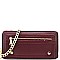 Chic Zipper Accent Phone Holder Convertible Wristlet