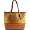 WO400-LP Textured Shopper Tote