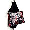 Hardware Accent Patent Fashion Magazine Print Tote