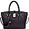 Padlock Accent Structured 2Way Bag