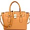 Padlock Accent Structured 2Way Bag