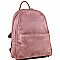 Stylish Brushed Texture Two-Tone Rustic Backpack MH-WS19178