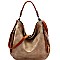 Stylish Brushed Texture 2-Way Multi Pocket Hobo MH-WS19507